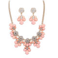 Indain Bridal Jewelry Sets 2016 Flower Necklace African Beads Jewelry Set